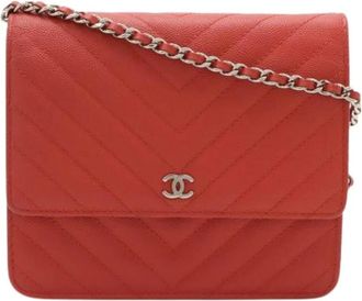 Chanel Pre-owned Cross Body Bags, female, Red, Size: ONE SIZE Pre-owned Pochette Shoulder Bag