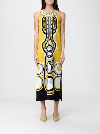La DoubleJ Totem Ethnic Print Cotton Terry Midi Tunic Dress