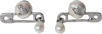 Vivienne Westwood Orb Stud Earrings - female - Vivienne Westwood - Earrings - Gray - ONE SIZE - Accessories