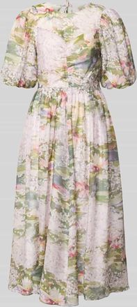 Ted Baker Midikleid mit Puff&auml;rmeln Modell JONORA in Rosa, Gr&ouml;&szlig;e 38