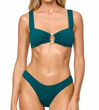 L*Space Rocky Classic Bikini Bottom In Deep Teal