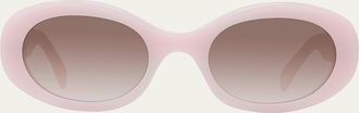 Celine Triomphe Logo Oval Acetate Sunglasses