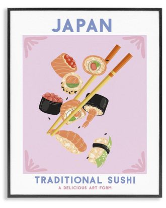Stupell Industries Japanese Traditional Sushi Framed Giclee Art