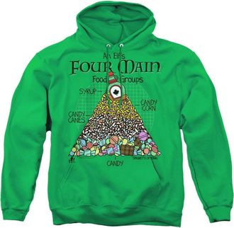 Gildan Elf Food Pyramid Adult Pull Over Hoodie / Hooded Sweatshirt