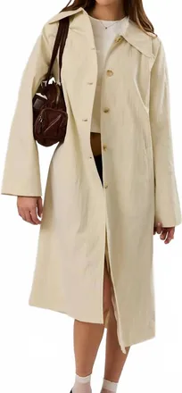 Le Lis Blanc Deux Spring Trench Coat In Cream