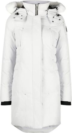 Moose Knuckles Cloud Shearling Parka - Dames - Parka Jassen - Beige - XS - Katoen - Jassen