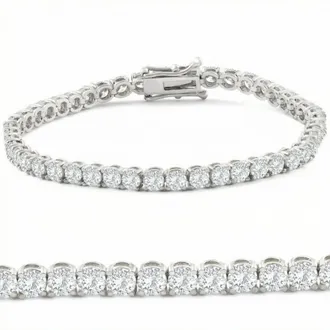 Pompeii3 8.00Ct Diamond Tennis Bracelet 14k Gold Lab Grown 7