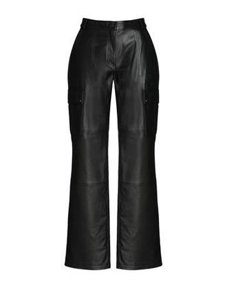 8 by YOOX LEATHER CARGO SLIM-FIT PANTS