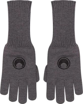Marine Serre Lange Handschoenen - Heren - Handschoenen - Grijs - M/L - Wol - Accessoires
