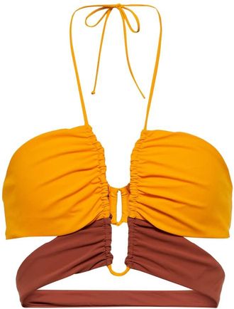 Nensi Dojaka Ruched halterneck bikini top