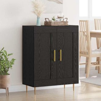 vidaXL vidaXL Credenza Rovere Nero 69,5 x 34 x 90 cm