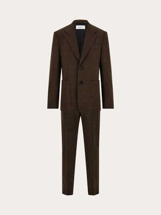 Ferragamo Uomo Abito in faille di lana e cashmere Nero