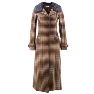 Prada Check Coat Size XXS