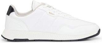 HUGO BOSS Mens Titanium Runner Trainers in White - Size UK 7