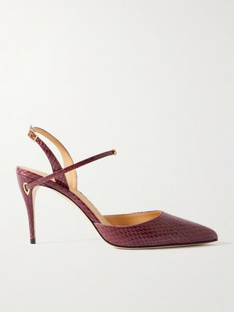 Jennifer Chamandi Décolleté Slingback A Punta In Elafe Vittorio 85 - Bordeaux