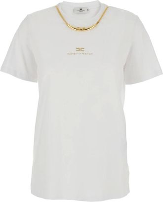 Elisabetta Franchi Dames, Tops, Wit, Maat: S Jersey