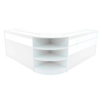 MonsterShop Harmonia LED Shop Counter Set B1500, C1500 & LM60 - White