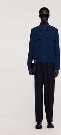 Sandro Textured zip-up jacket