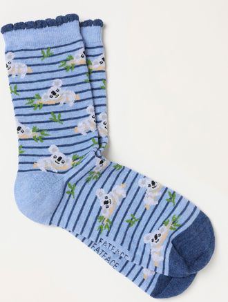 Fat Face FatFace Blue Koala Socks