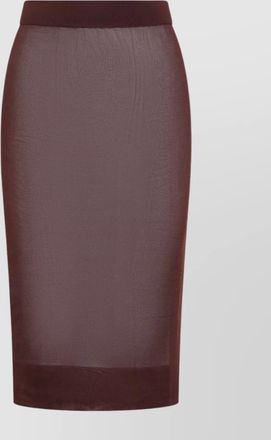 Saint Laurent high-waisted viscose midi skirt