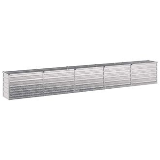 vidaXL Cama De Jard&iacute;n Elevada Plateado 400 X 40 X 55 Cm Galvanizado Vidaxl