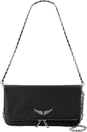 Zadig&Voltaire Womens Rock Crossbody Bag Black Cowhide