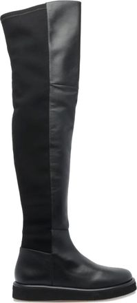 Paloma Barceló Cecilia over-the-knee boots - women - Nappa Leather/Polyester/Rubber/Fabric - 37 - Black
