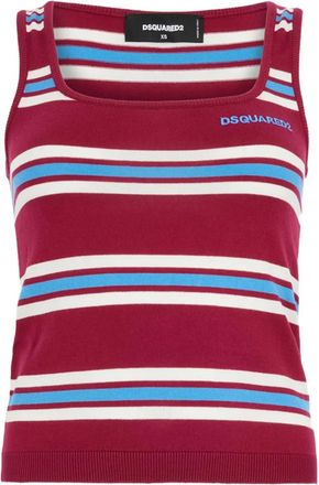 Dsquared2 Gestreepte tanktop - Rood