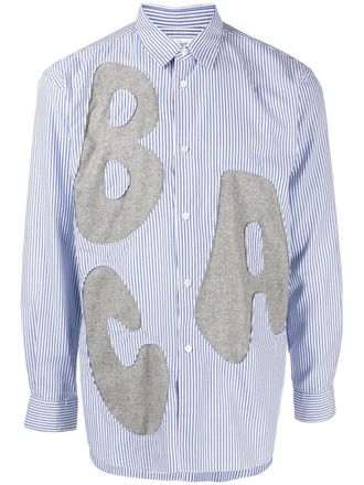 Comme Des Garçons Camicia con applicazione - Blu