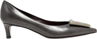 Roberto Festa Milano Moon silver tone accessory pumps - Grey