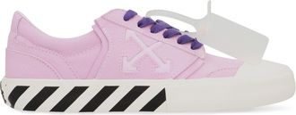 Off-white Womens Low-Top Vulcanized Sneakers Pink Cotton Trainers