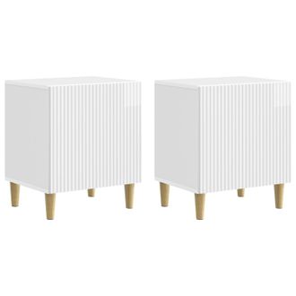 vidaXL Armario De Noche 2 Pcs Brillante 43 X 34,5 X 50 Cm Vidaxl