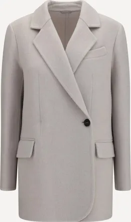 Brunello Cucinelli Giacca monopetto in lana e cashmere Woman 42