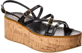 Tod's TodS Leather Wedge Sandal