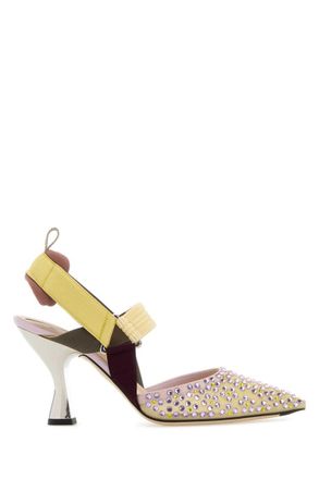 Fendi Yellow Slingback Pumps