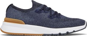 Brunello Cucinelli Mesh Knitted Lace Up Sneakers