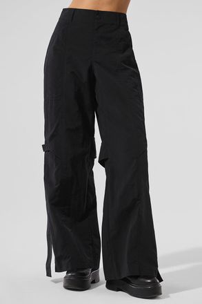 Alo | High-Waist Voyager Trouser in Black, Size: XS