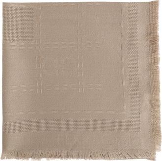 Ferragamo Wool Logo Sjaal - Dames - Sjaals - Beige - ONE Size - Wol - Accessoires