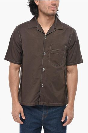 Berner K&uuml;hl Cotton-Blend Bowling Shirt With Visible Seams size S