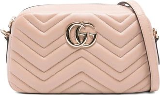 Gucci GG Marmont kleine camera tas - Dames - Schoudertassen - Roze - ONE Size - Tassen