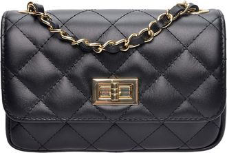 Luisa Vannini Zwart Rundleer Tas