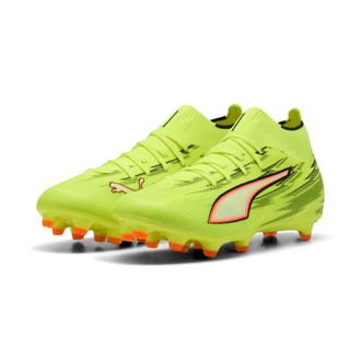 Puma Fussballschuh PUMA ULTRA 6 MATCH+ FG/AG, Gr. 42,5, gelb alert, puma schwarz, glowing rot, lime squeeze, Synthetik, Schuhe Fussballschuh, f&uuml;r Rasenpl&auml;t