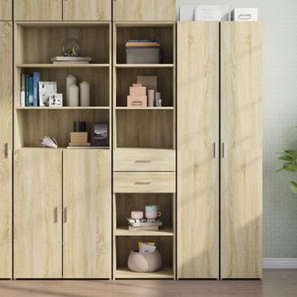 Berkfield Home Highboard Sonoma Oak 45x42.5x185 cm Engineered Wood in Brown
