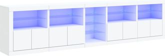 vidaXL Vidaxl - Aparador Con Luces Led Blanco 283x37x67 Cm