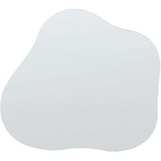 Beliani Beliani - Specchio da parete ovale in vetro argentato 50 x 55 cm senza cornice Bagneux