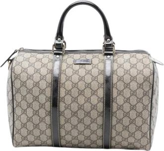 Gucci Pre-owned Handbags, female, Beige, Size: ONE SIZE Pre-owned Boston Bag