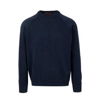 FILIPPO DE LAURENTIIS Round-neck Knitwear, male, Blue, Size: 3XL Round-neck Knitwear