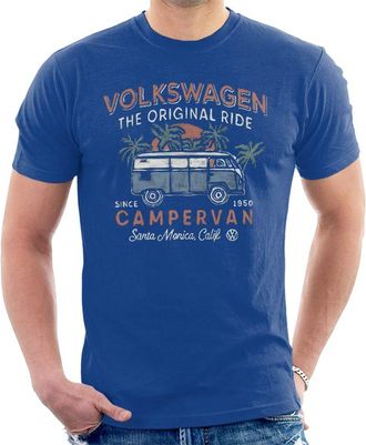 Volkswagen The Original Ride Campervan Mens T-Shirt Royal Blue