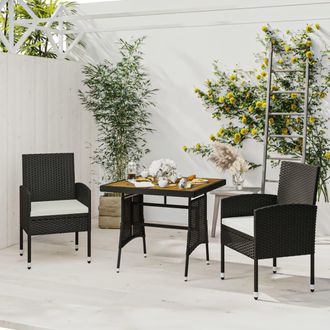 vidaXL Furniture Limited - Juego De Comedor De Jard&iacute;n 3 Pzas Rat&aacute;n