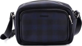 Burberry Paddy Check E-Canvas Small crossbody bag - Zwart